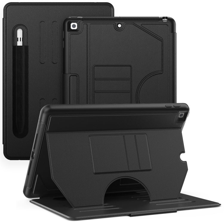 For iPad 10.2 2021 / 2020 / 10.5 Notebook Magnetic Leather Tablet Case(Black) - iPad 10.2 Cases by buy2fix | Online Shopping UK | buy2fix