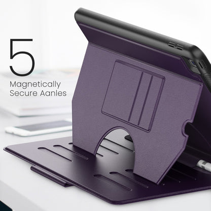 For iPad 10.2 2021 / 2020 / 10.5 Notebook Magnetic Leather Tablet Case(Purple) - iPad 10.2 Cases by buy2fix | Online Shopping UK | buy2fix