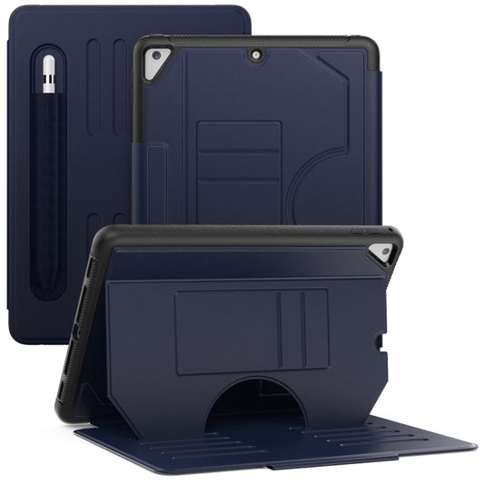 For iPad 9.7 2018 / 2017 / Air Notebook Magnetic Leather Tablet Case(Navy Blue) - More iPad Cases by buy2fix | Online Shopping UK | buy2fix
