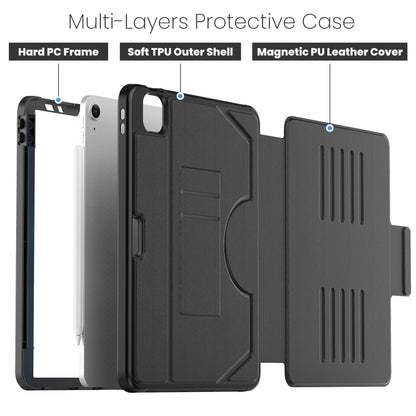 For iPad Pro 11 2022 / Air 10.9 2022 Notebook Magnetic Leather Tablet Case(Black) - More iPad Cases by buy2fix | Online Shopping UK | buy2fix