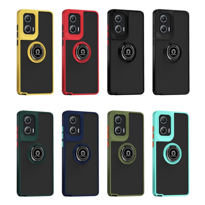 For Motorola Moto G Stylus 5G 2024 Q Shadow 1 Series TPU + PC Phone Case with Ring(Black+Black) by buy2fix