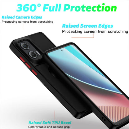 For Motorola Moto G Stylus 5G 2024 Q Shadow 1 Series TPU + PC Phone Case with Ring(Black+Black) by buy2fix