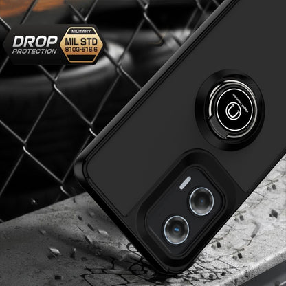 For Motorola Moto G Stylus 5G 2024 Q Shadow 1 Series TPU + PC Phone Case with Ring(Black+Black) by buy2fix