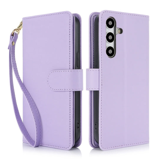 For Samsung Galaxy S24+ / S25+ 5G Multi-Card Wallet RFID Leather Phone Case(Light Purple)