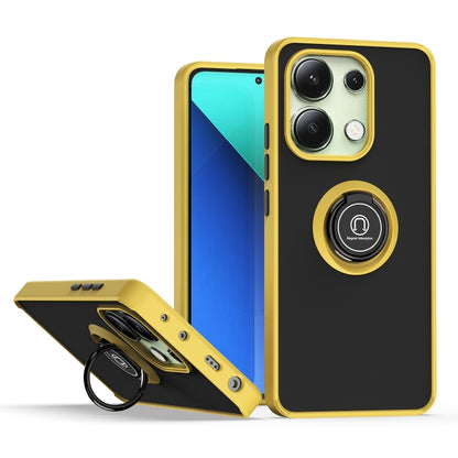 For Xiaomi Redmi Note 13 4G Q Shadow 1 Series TPU + PC Phone Case with Ring(Yellow) - Xiaomi Cases by buy2fix | Online Shopping UK | buy2fix