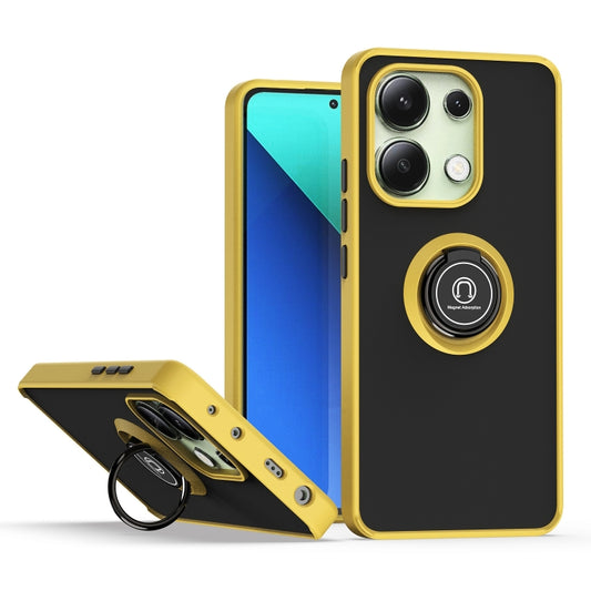 For Xiaomi Redmi Note 13 4G Q Shadow 1 Series TPU + PC Phone Case with Ring(Yellow) - Xiaomi Cases by buy2fix | Online Shopping UK | buy2fix