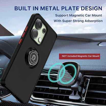 For Xiaomi Redmi Note 13 4G Q Shadow 1 Series TPU + PC Phone Case with Ring(Yellow) - Xiaomi Cases by buy2fix | Online Shopping UK | buy2fix