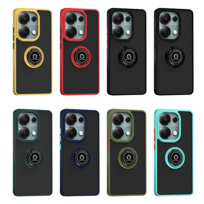 For Xiaomi Redmi Note 13 Pro 4G Q Shadow 1 Series TPU + PC Phone Case with Ring(Black+Black) - Xiaomi Cases by buy2fix | Online Shopping UK | buy2fix
