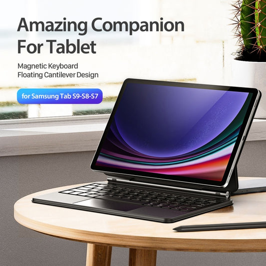 For Samsung Galaxy Tab S9 / S8 / S7 DUX DUCIS MK Series Floating Magnetic Keyboard Tablet Leather Case - For Samsung by DUX DUCIS | Online Shopping UK | buy2fix