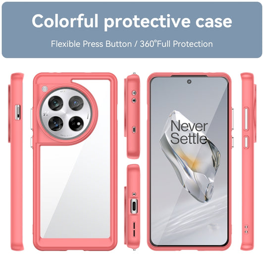 For OnePlus 12 Colorful Series Acrylic Hybrid TPU Phone Case(Red) - OnePlus Cases by buy2fix | Online Shopping UK | buy2fix