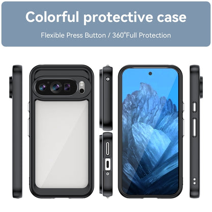 For Google Pixel 9 Colorful Series Acrylic Hybrid TPU Phone Case(Black) by buy2fix