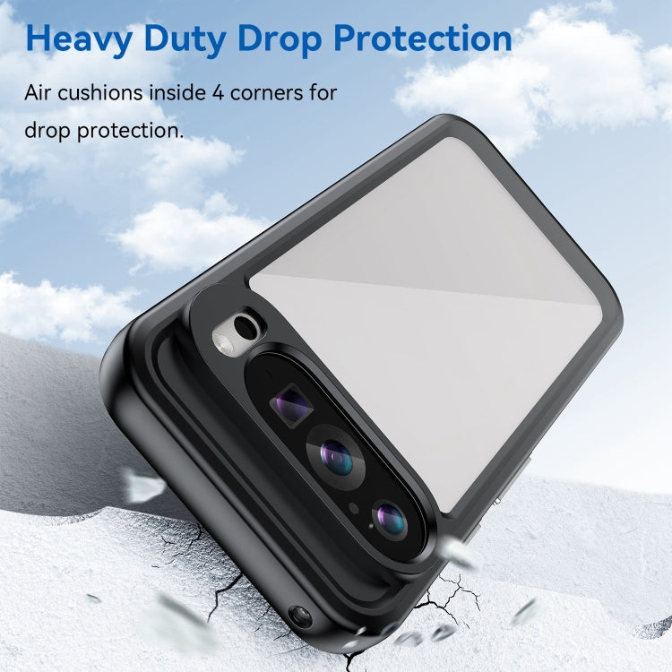 For Google Pixel 9 Colorful Series Acrylic Hybrid TPU Phone Case(Black) by buy2fix