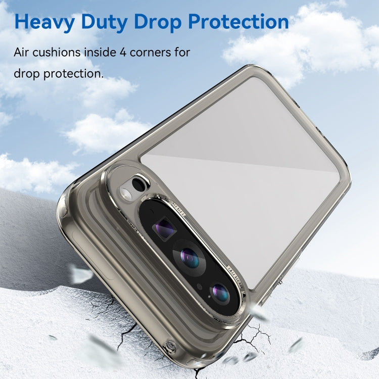 For Google Pixel 9 Colorful Series Acrylic Hybrid TPU Phone Case(Transparent Grey) by buy2fix