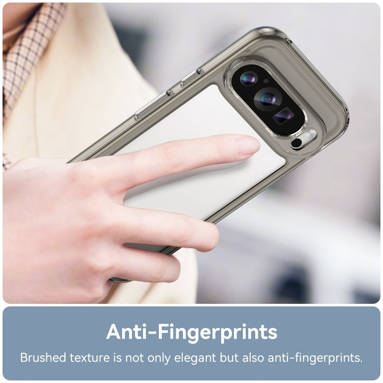 For Google Pixel 9 Colorful Series Acrylic Hybrid TPU Phone Case(Transparent Grey) by buy2fix