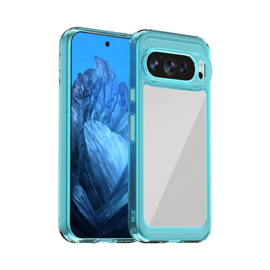 For Google Pixel 9 Colorful Series Acrylic Hybrid TPU Phone Case(Transparent Blue) by buy2fix
