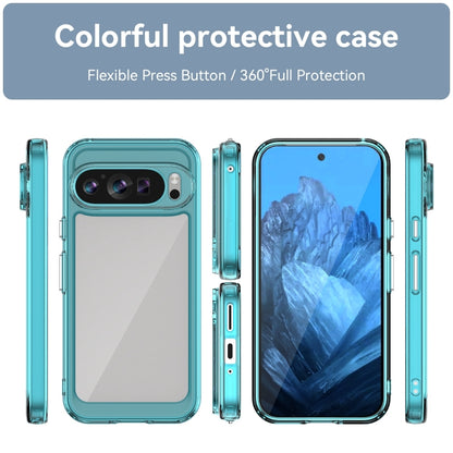 For Google Pixel 9 Colorful Series Acrylic Hybrid TPU Phone Case(Transparent Blue) by buy2fix