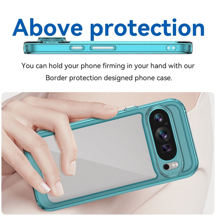For Google Pixel 9 Colorful Series Acrylic Hybrid TPU Phone Case(Transparent Blue) by buy2fix