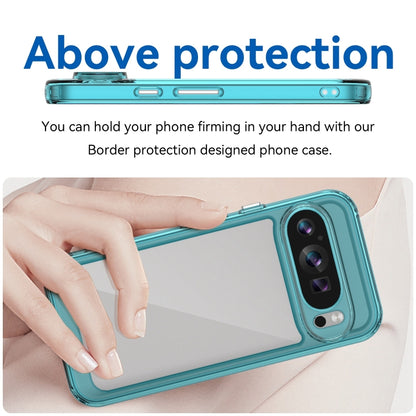 For Google Pixel 9 Colorful Series Acrylic Hybrid TPU Phone Case(Transparent Blue) by buy2fix