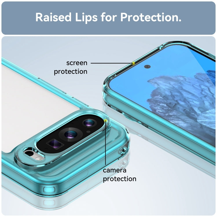 For Google Pixel 9 Colorful Series Acrylic Hybrid TPU Phone Case(Transparent Blue) by buy2fix
