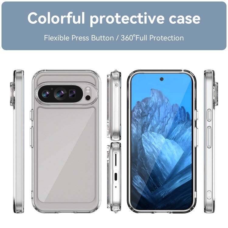 For Google Pixel 9 Colorful Series Acrylic Hybrid TPU Phone Case(Transparent) by buy2fix