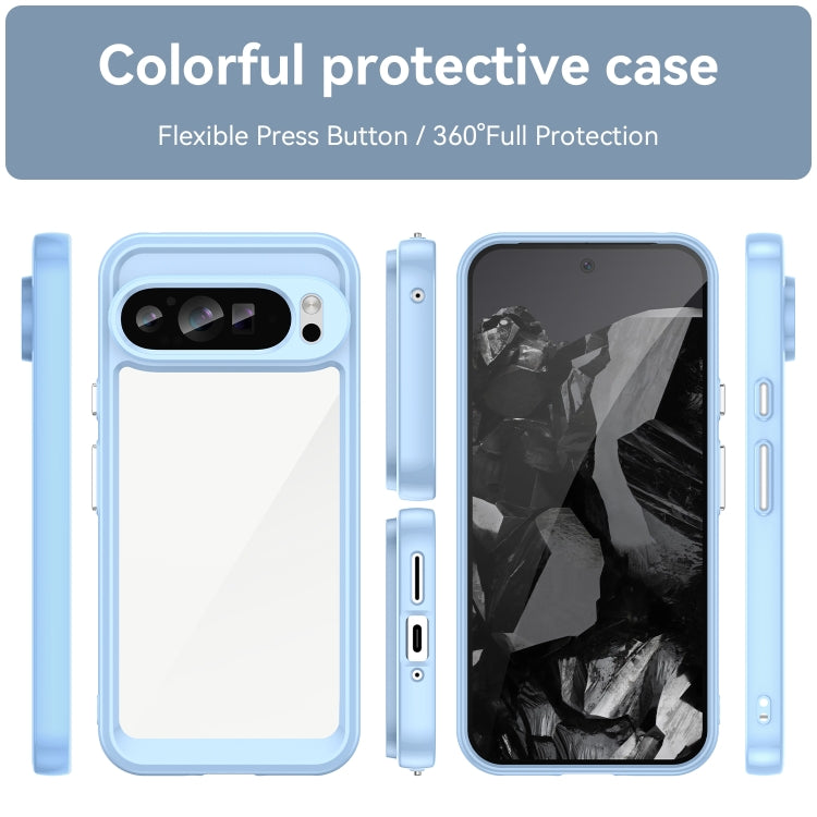 For Google Pixel 9 Pro Colorful Series Acrylic Hybrid TPU Phone Case(Blue) by buy2fix