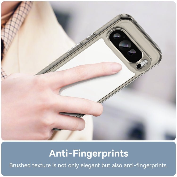 For Google Pixel 9 Pro Colorful Series Acrylic Hybrid TPU Phone Case(Transparent Grey) by buy2fix