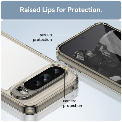 For Google Pixel 9 Pro Colorful Series Acrylic Hybrid TPU Phone Case(Transparent Grey) by buy2fix