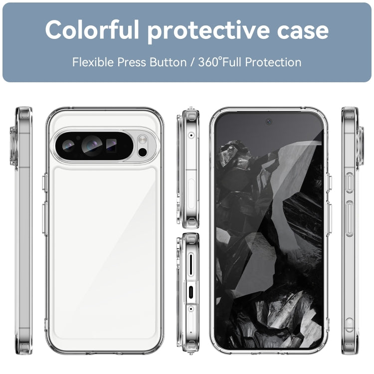 For Google Pixel 9 Pro Colorful Series Acrylic Hybrid TPU Phone Case(Transparent) by buy2fix