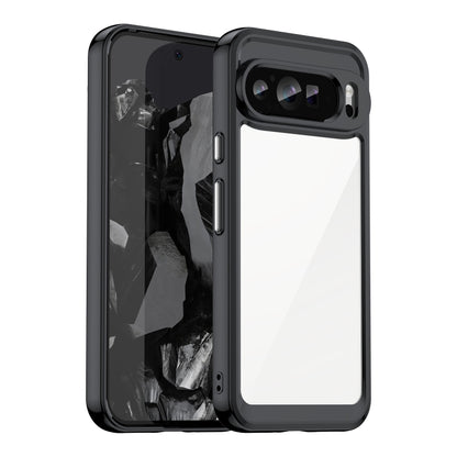 For Google Pixel 9 Pro XL Colorful Series Acrylic Hybrid TPU Phone Case(Black) by buy2fix