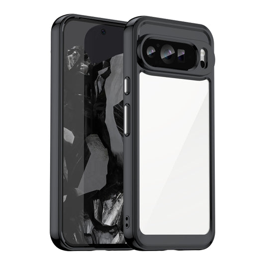For Google Pixel 9 Pro XL Colorful Series Acrylic Hybrid TPU Phone Case(Black) by buy2fix