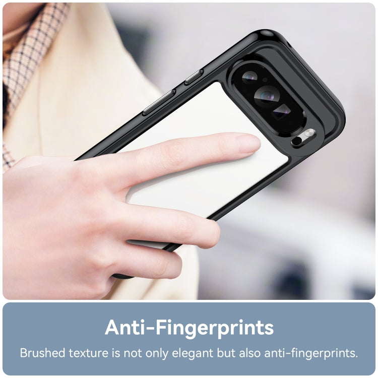 For Google Pixel 9 Pro XL Colorful Series Acrylic Hybrid TPU Phone Case(Black) by buy2fix