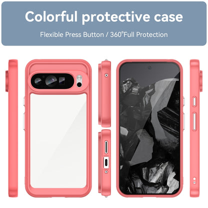 For Google Pixel 9 Pro XL Colorful Series Acrylic Hybrid TPU Phone Case(Red) by buy2fix