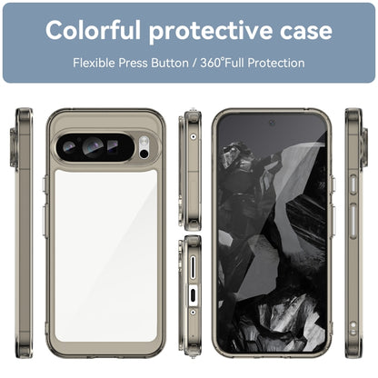 For Google Pixel 9 Pro XL Colorful Series Acrylic Hybrid TPU Phone Case(Transparent Grey) by buy2fix