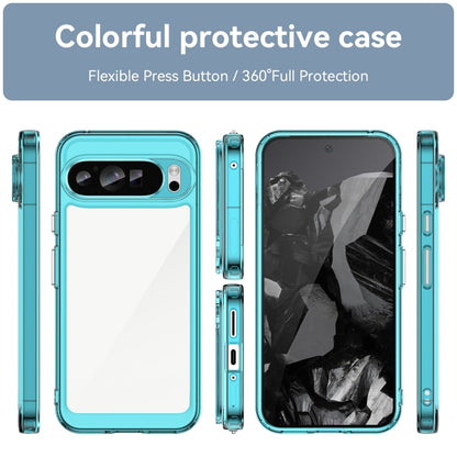 For Google Pixel 9 Pro XL Colorful Series Acrylic Hybrid TPU Phone Case(Transparent Blue) by buy2fix