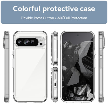 For Google Pixel 9 Pro XL Colorful Series Acrylic Hybrid TPU Phone Case(Transparent) by buy2fix