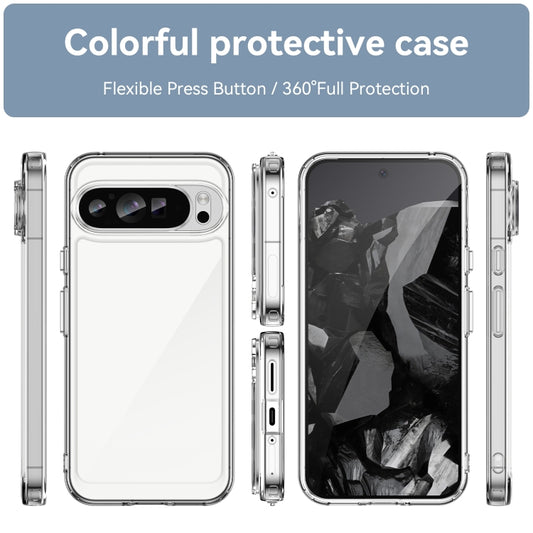 For Google Pixel 9 Pro XL Colorful Series Acrylic Hybrid TPU Phone Case(Transparent) by buy2fix