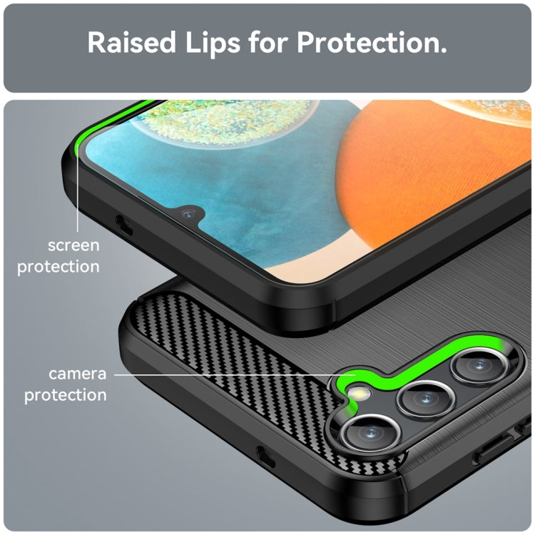 For Samsung Galaxy Jump 3 Carbon Fiber Brushed Texture TPU Phone Case(Black) by buy2fix