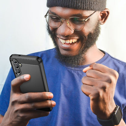 For Samsung Galaxy Jump 3 Carbon Fiber Brushed Texture TPU Phone Case(Black) by buy2fix