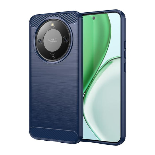 For Honor X9d 5G Carbon Fiber Brushed Texture TPU Phone Case(Blue)
