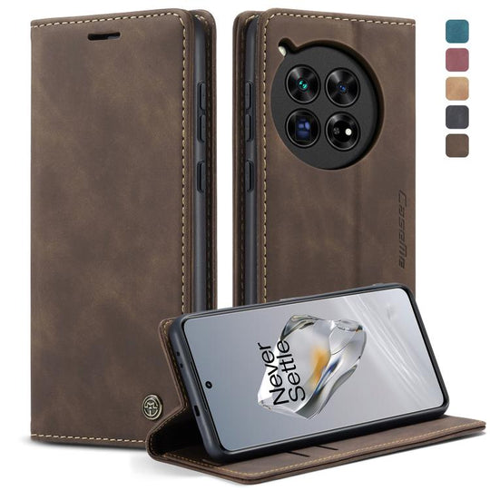 For OnePlus 12 CaseMe 013 Multifunctional Horizontal Flip Leather Phone Case(Coffee)