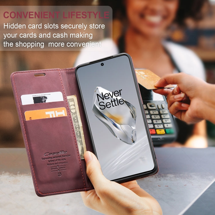 For OnePlus 12 CaseMe 013 Multifunctional Horizontal Flip Leather Phone Case(Wine Red) - OnePlus Cases by CaseMe | Online Shopping UK | buy2fix