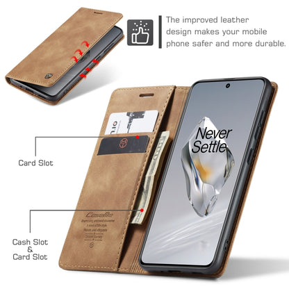 For OnePlus 12 CaseMe 013 Multifunctional Horizontal Flip Leather Phone Case(Brown) - OnePlus Cases by CaseMe | Online Shopping UK | buy2fix