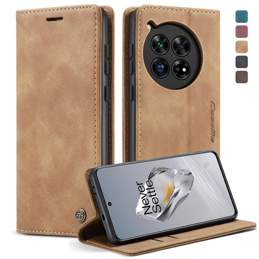 For OnePlus 12 CaseMe 013 Multifunctional Horizontal Flip Leather Phone Case(Brown) - OnePlus Cases by CaseMe | Online Shopping UK | buy2fix