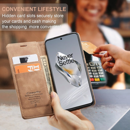 For OnePlus 12 CaseMe 013 Multifunctional Horizontal Flip Leather Phone Case(Brown) - OnePlus Cases by CaseMe | Online Shopping UK | buy2fix