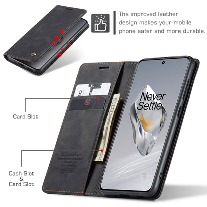 For OnePlus 12 CaseMe 013 Multifunctional Horizontal Flip Leather Phone Case(Black) - OnePlus Cases by CaseMe | Online Shopping UK | buy2fix