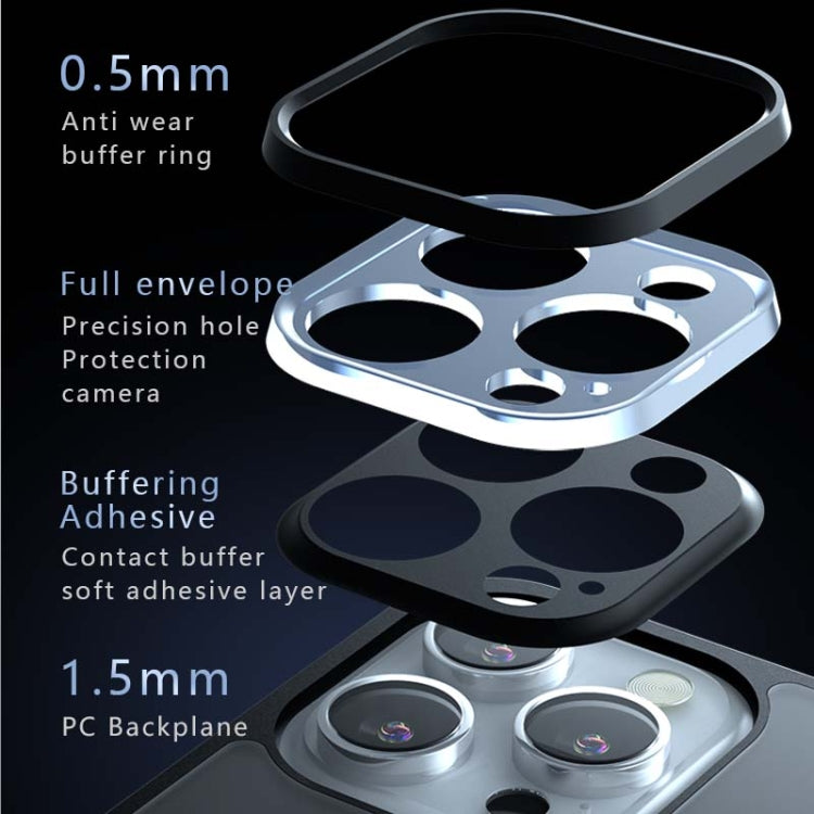 For iPhone 13 Pro Armor Precise Hole PC Hybrid TPU Phone Case(Black) by buy2fix