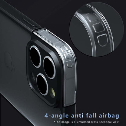For iPhone 12 Pro Max Armor Precise Hole PC Hybrid TPU Phone Case(Black) by buy2fix