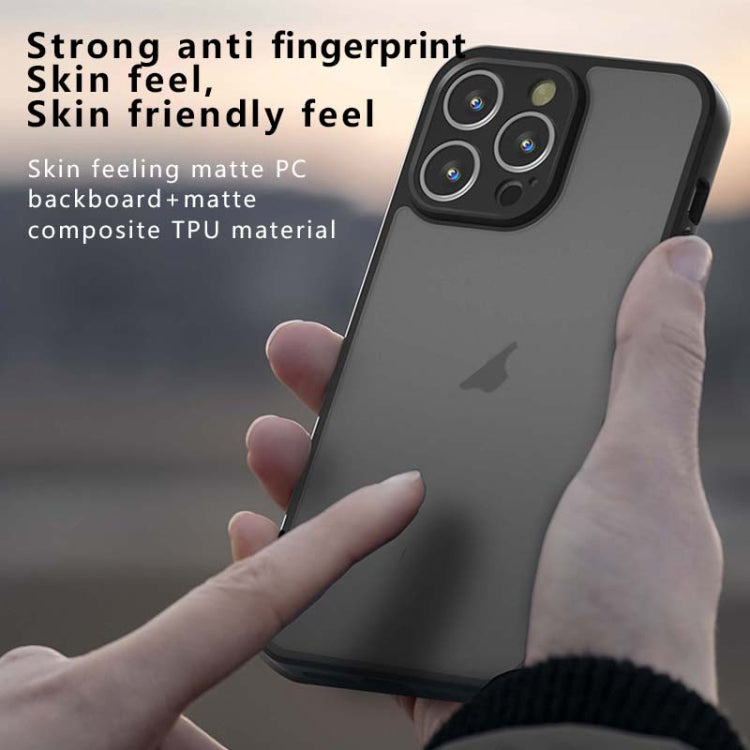 For iPhone 12 Pro Max Armor Precise Hole PC Hybrid TPU Phone Case(Black) by buy2fix