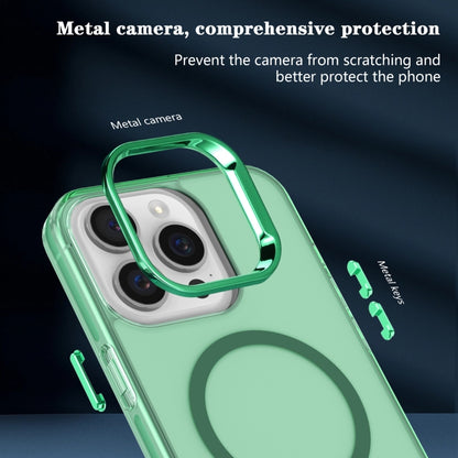 For iPhone 14 Electroplated IMD Magsafe PC Hybrid TPU Phone Case(Green) by buy2fix