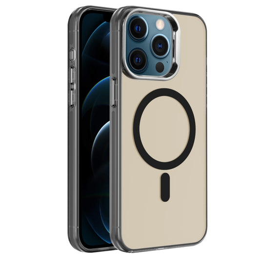 For iPhone 12 Pro Max Electroplated IMD Magsafe PC Hybrid TPU Phone Case(Black) by buy2fix